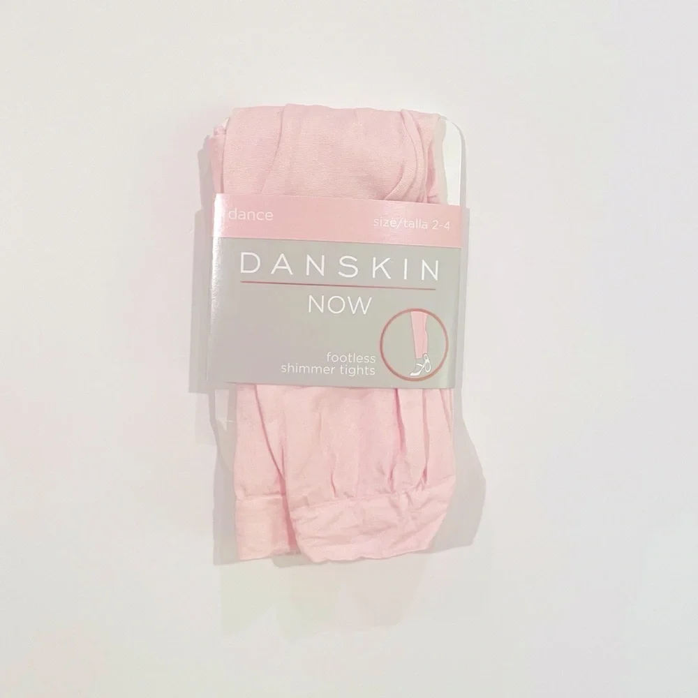 Danskin girls 2-4 footless shimmer tights